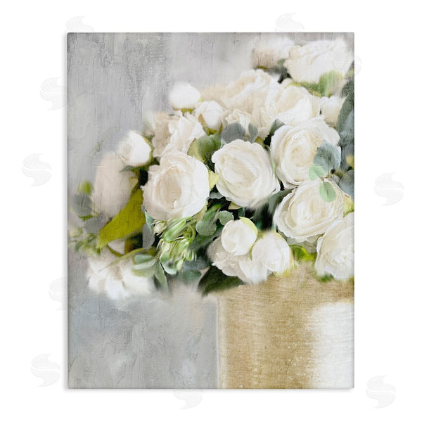 stupell industries Anne Bailey | Romantic White Roses Arrangement Wall Art