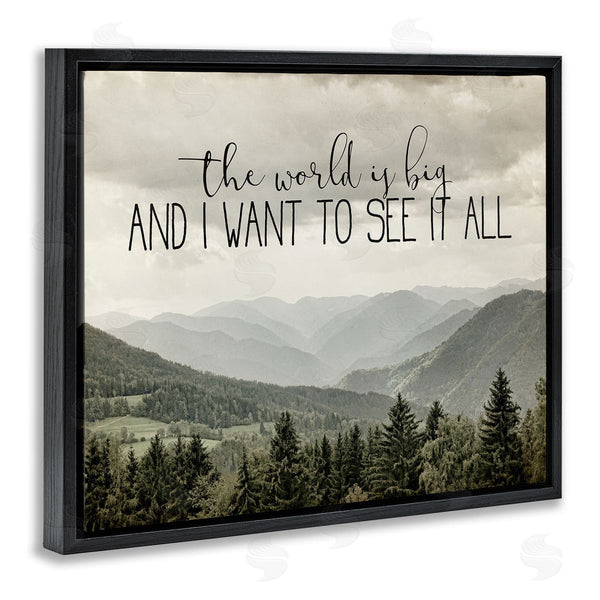 Stupell Industries Anne Bailey | See It All Phrase Forest Tree Mountain Range