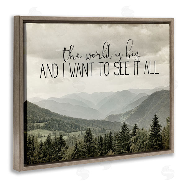 Stupell Industries Anne Bailey | See It All Phrase Forest Tree Mountain Range
