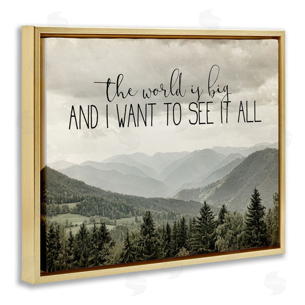 Stupell Industries Anne Bailey | See It All Phrase Forest Tree Mountain Range