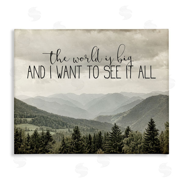 stupell industries Anne Bailey | See It All Phrase Forest Tree Mountain Range