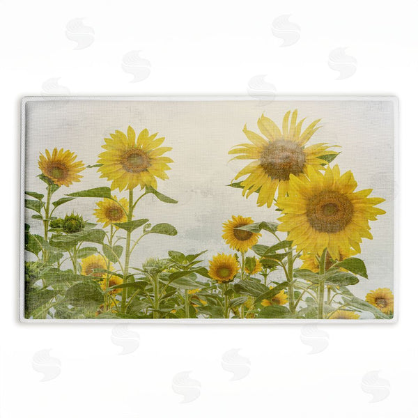 stupell industries Anne Bailey | Sunny Mood Flower Field Plush Bath Mat