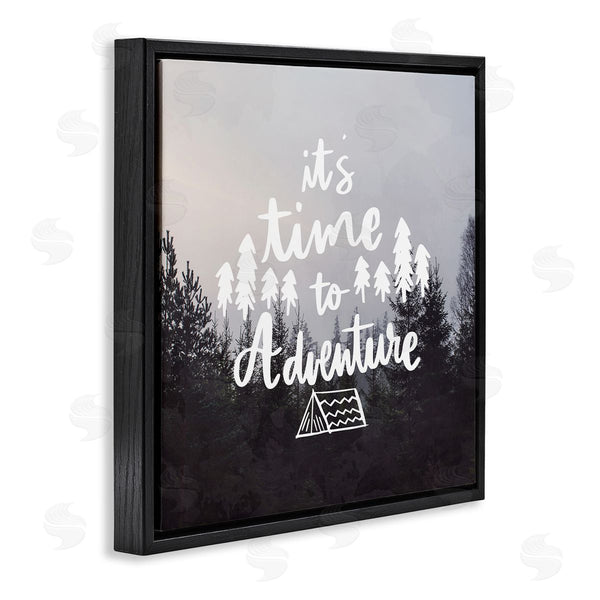 Stupell Industries Anne Bailey | Time To Adventure Woodlands Camping Tent Calligraphy Accent Wall Art