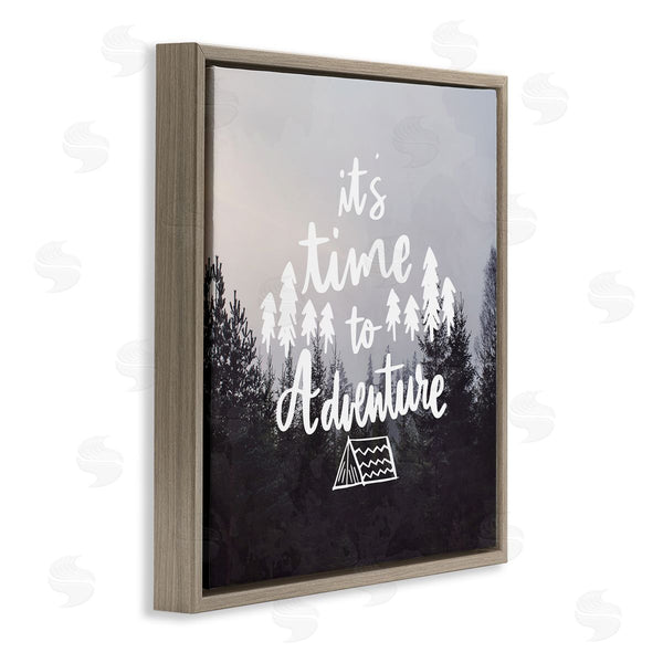 Stupell Industries Anne Bailey | Time To Adventure Woodlands Camping Tent Calligraphy Accent Wall Art