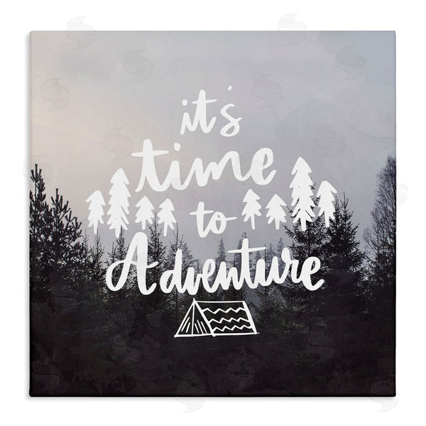 stupell industries Anne Bailey | Time To Adventure Woodlands Camping Tent Calligraphy Accent Wall Art
