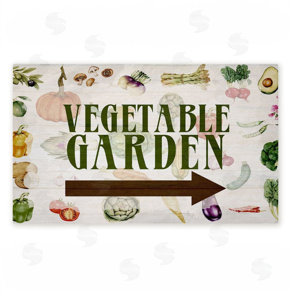 stupell industries Anne Bailey | Vegetable Garden with Arrow Non-Woven Door Mat