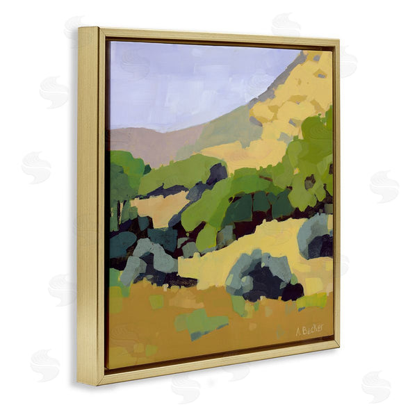Stupell Industries Anne Becker | Green Hillside Meadow Abstract Country Landscape