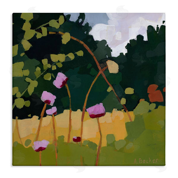 stupell industries Anne Becker | Wildflower Meadow Greenery Abstract Thistle Landscape