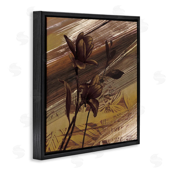 Stupell Industries Anne Brochard | Mellow Brown Flowers Abstract Tan Muddy Earth Tones Wall Art