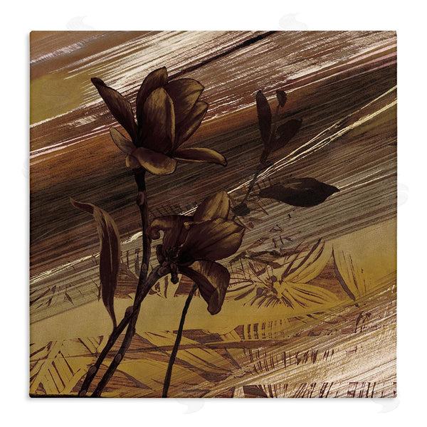 stupell industries Anne Brochard | Mellow Brown Flowers Abstract Tan Muddy Earth Tones Wall Art