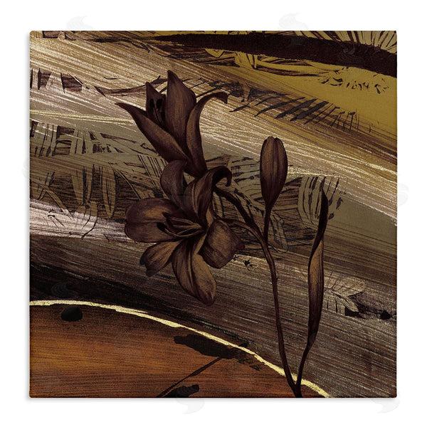 stupell industries Anne Brochard | Rustic Lilies Abstract Muddy Brown Earth Tones Wall Art