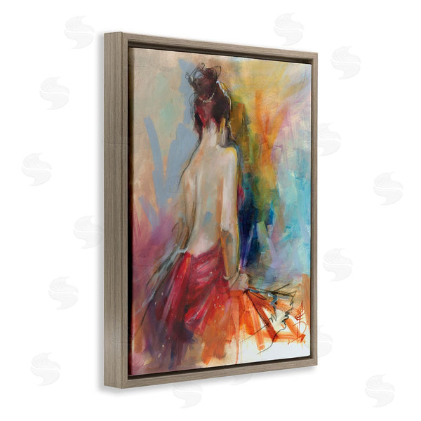 Stupell Industries Anne Farrall Doyle | Contemporary Female Pose Energetic Brush Strokes Wall Art
