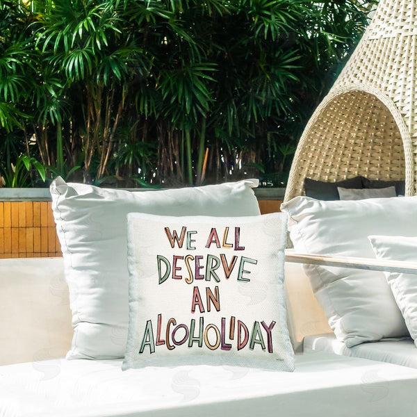 Stupell Industries Anne Tavoletti | Alcoholiday Funny Phrase Printed Throw Pillow