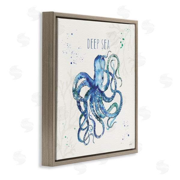 Stupell Industries Anne Tavoletti | Deep Sea Phrase Octopus