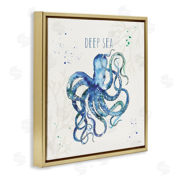Stupell Industries Anne Tavoletti | Deep Sea Phrase Octopus
