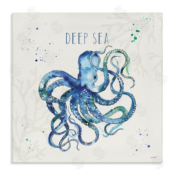 stupell industries Anne Tavoletti | Deep Sea Phrase Octopus