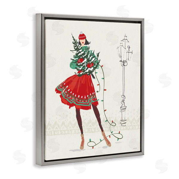 Stupell Industries Anne Tavoletti | Festive Fashion Girl