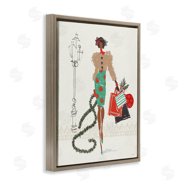 Stupell Industries Anne Tavoletti | Festive Shopping Girl