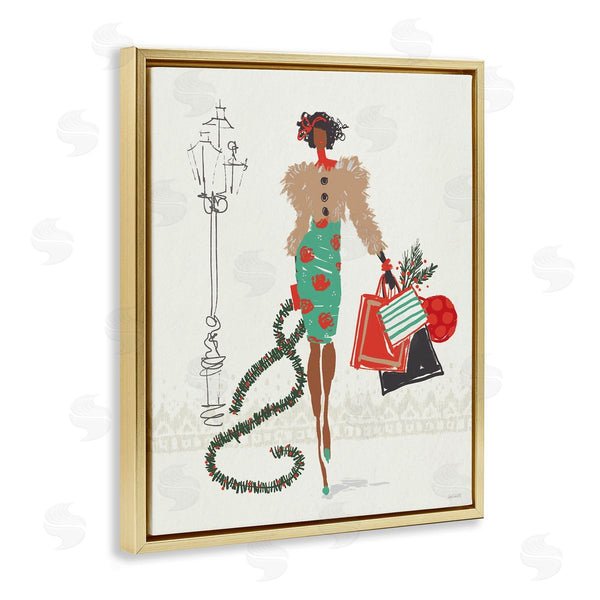 Stupell Industries Anne Tavoletti | Festive Shopping Girl