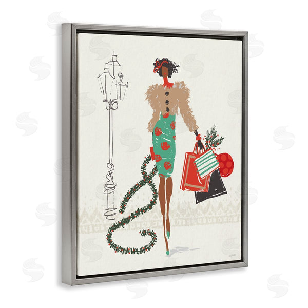 Stupell Industries Anne Tavoletti | Festive Shopping Girl