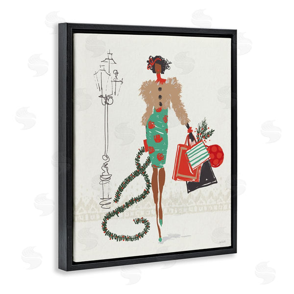 stupell industries Anne Tavoletti | Festive Shopping Girl