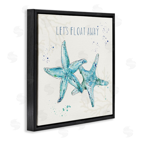 Stupell Industries Anne Tavoletti | Float Away Phrase Blue Starfish