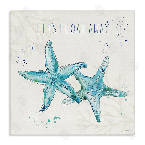 stupell industries Anne Tavoletti | Float Away Phrase Blue Starfish