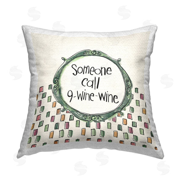 Stupell Industries Anne Tavoletti | Funny Wine Sentiment Printed Throw Pillow