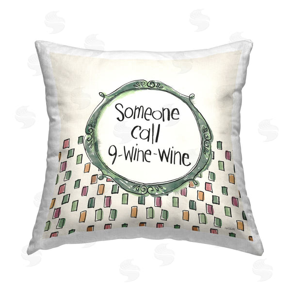 stupell industries Anne Tavoletti | Funny Wine Sentiment Printed Throw Pillow