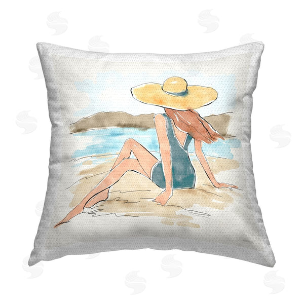 Stupell Industries Anne Tavoletti | Summer Day Beauty Printed Throw Pillow