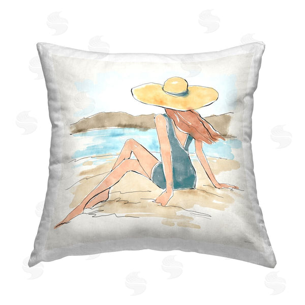 stupell industries Anne Tavoletti | Summer Day Beauty Printed Throw Pillow