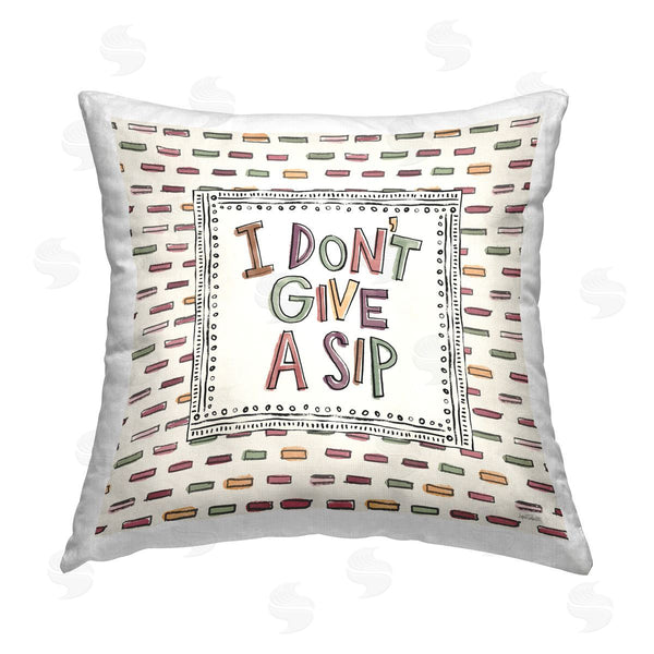 stupell industries Anne Tavoletti | Wine Sip Sentiment Printed Throw Pillow