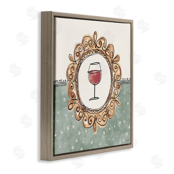 Stupell Industries Anne Tavoletti | Wine With Classic Border Wall Art