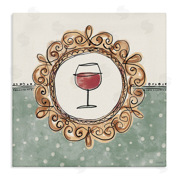 stupell industries Anne Tavoletti | Wine with Classic Border Wall Art