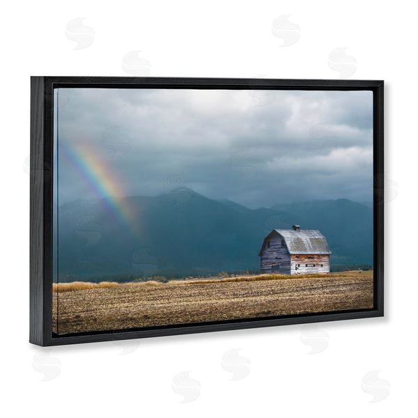 Stupell Industries Annie Bailey Art | Mission Mountain Barn Rainbow Wall Art