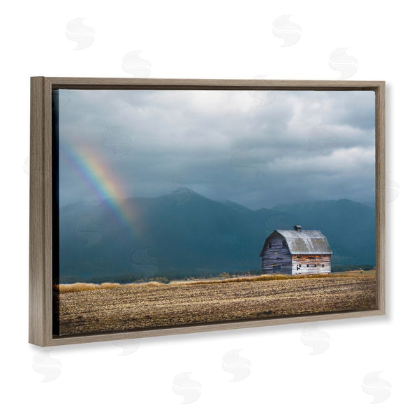 Stupell Industries Annie Bailey Art | Mission Mountain Barn Rainbow Wall Art