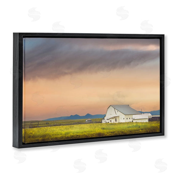 Stupell Industries Annie Bailey Art | Vintage White Barn At Sunrise Wall Art