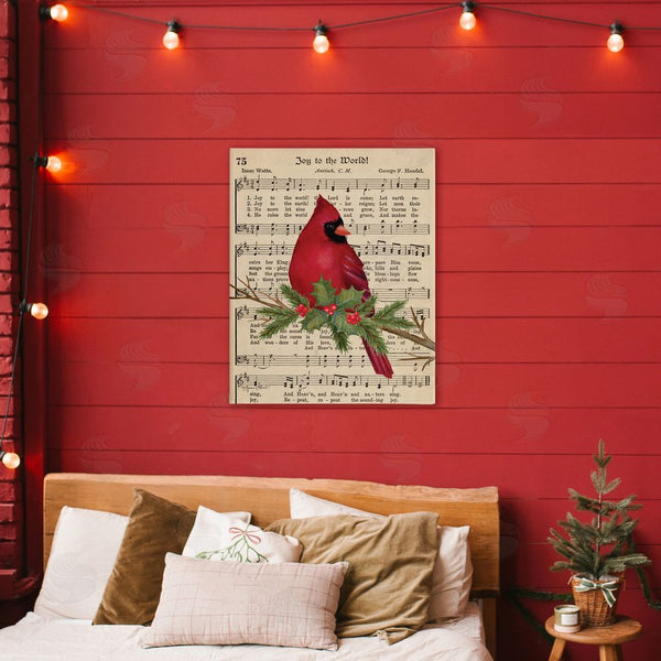 Stupell Industries Annie LaPoint | Cardinal On Holiday Music Wall Art