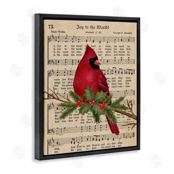 Stupell Industries Annie LaPoint | Cardinal On Holiday Music Wall Art