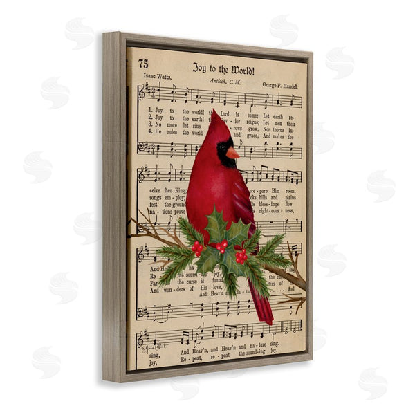 Stupell Industries Annie LaPoint | Cardinal On Holiday Music Wall Art