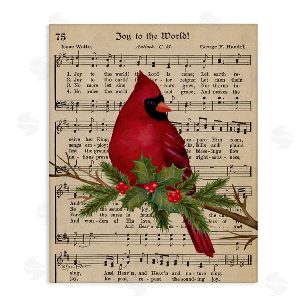 stupell industries Annie LaPoint | Cardinal on Holiday Music Wall Art
