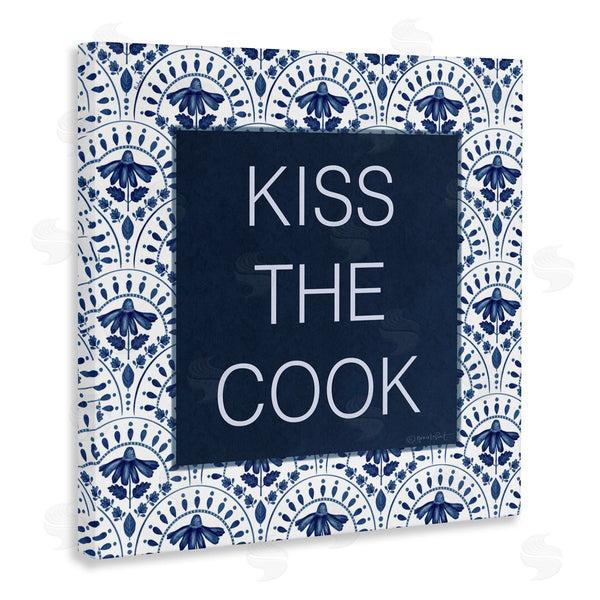 Stupell Industries Annie LaPoint | Kiss The Cook Blue Florals