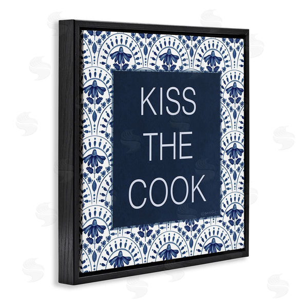 Stupell Industries Annie LaPoint | Kiss The Cook Blue Florals