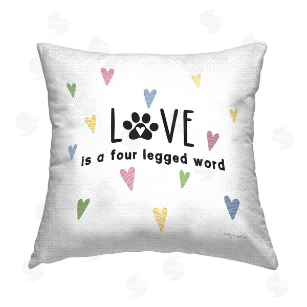 Stupell Industries Annie LaPoint | Love Is Four Legged Printed Throw Pillow