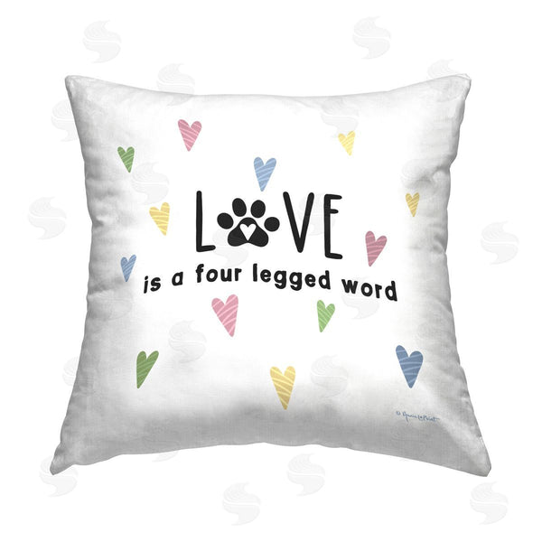 stupell industries Annie LaPoint | Love is Four Legged Printed Throw Pillow