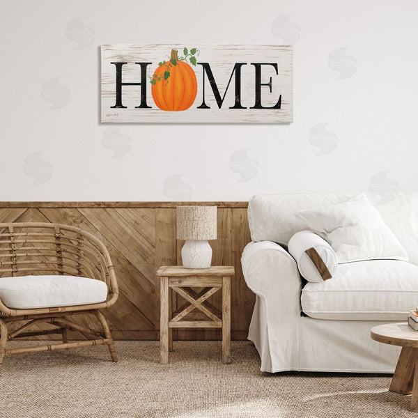 Stupell Industries Annie LaPoint | Rustic Pumpkin Home Lettering