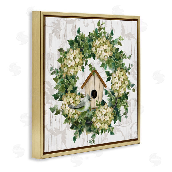 Stupell Industries Annie LaPoint | Spring Birdhouse Wreath