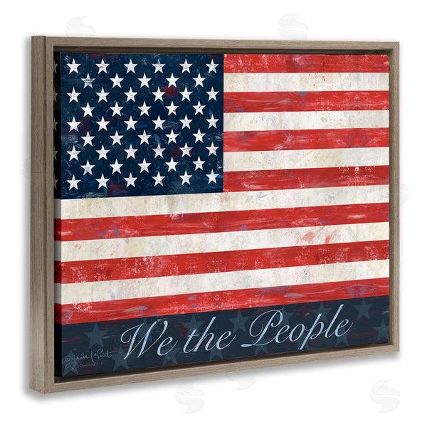 Stupell Industries Annie LaPoint | We The People Flag Wall Art
