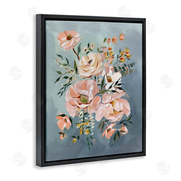 Stupell Industries Annie Quigley | Brushed Roses On Blue Wall Art