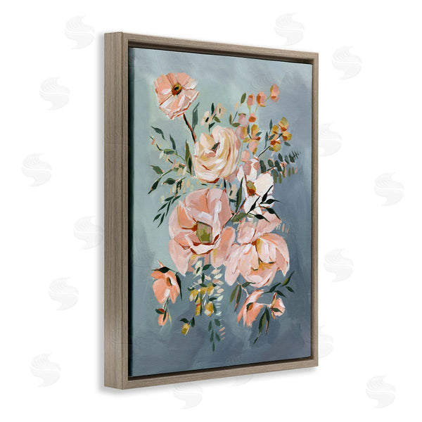 Stupell Industries Annie Quigley | Brushed Roses On Blue Wall Art